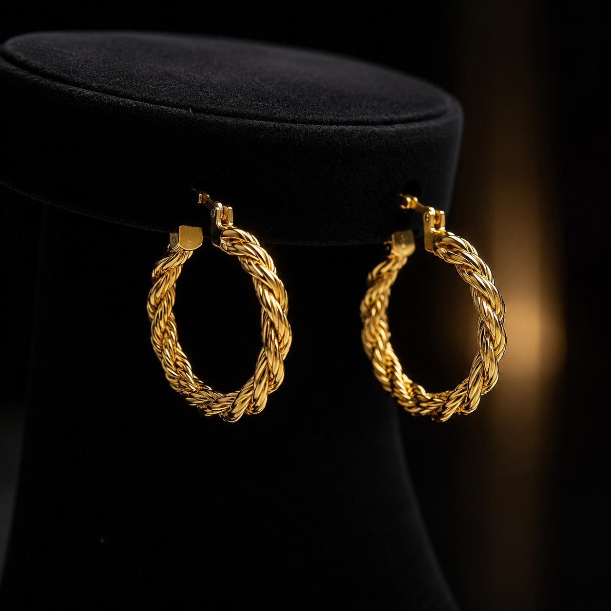 Arc Sculpted Twisted Hoops