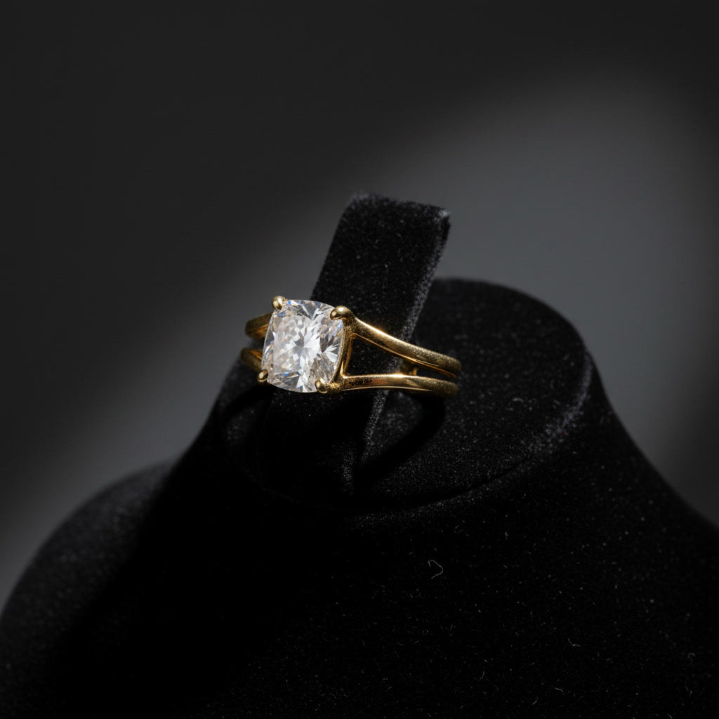 Aura Cushion-Cut Solitaire Ring