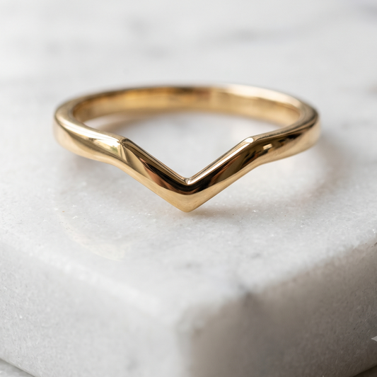 Chevron V-Shape Stacking Ring