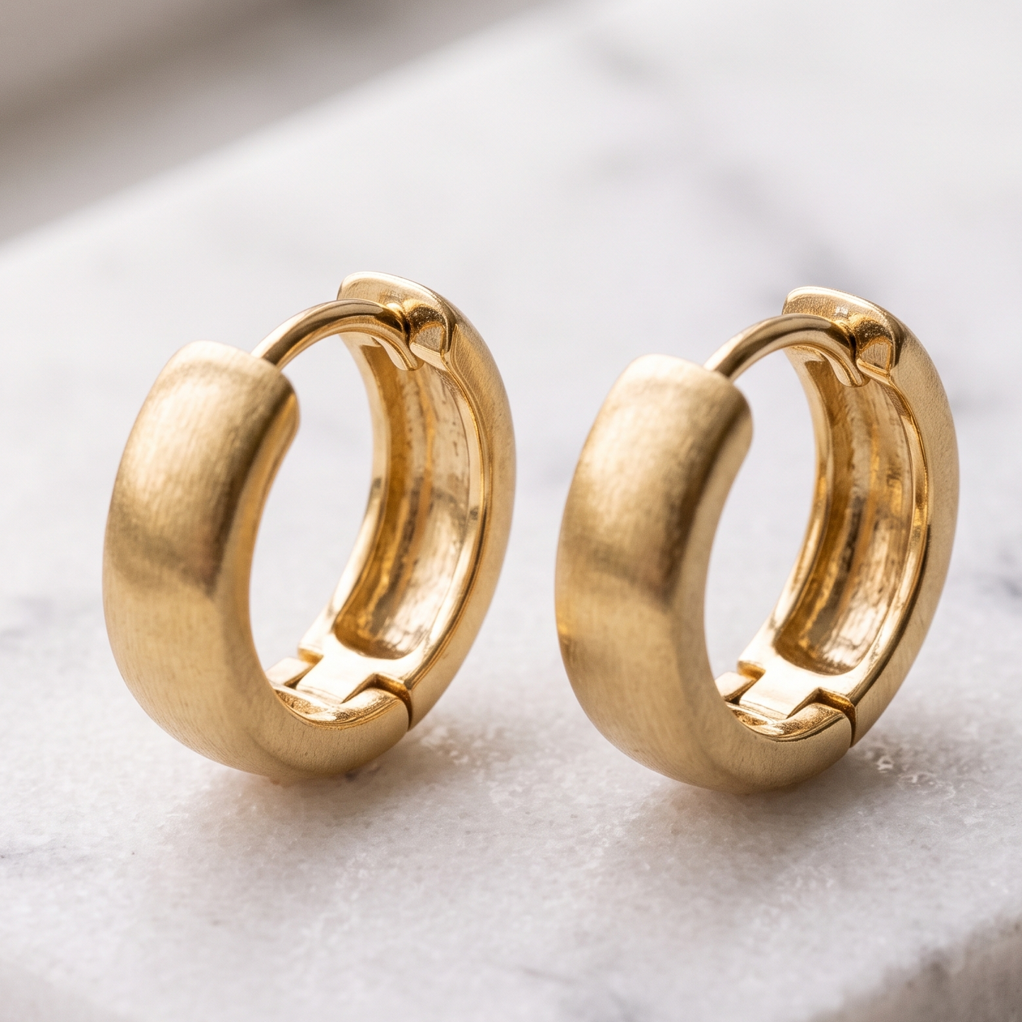 Linear Chunky Huggie Hoops