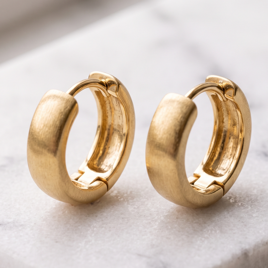 Linear Chunky Huggie Hoops