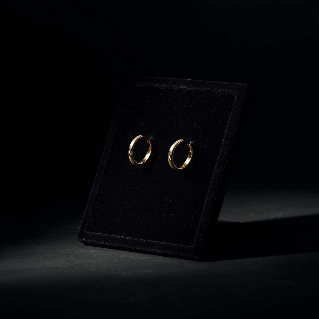 Linear Chunky Huggie Hoops
