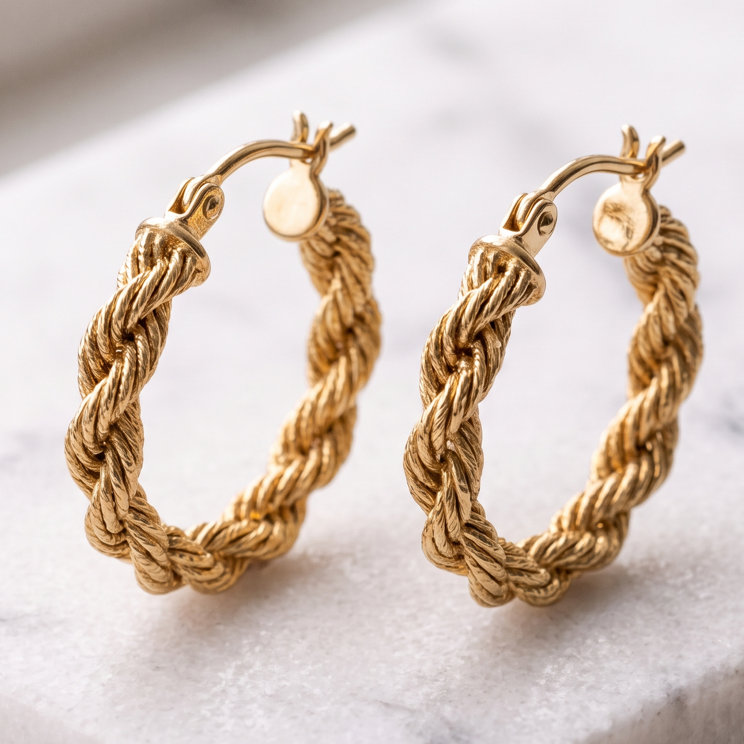 Arc Sculpted Twisted Hoops