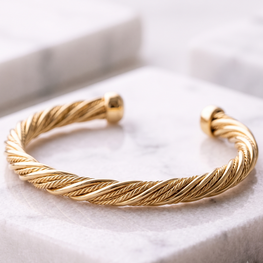 Helix Twisted Minimalist Bangle
