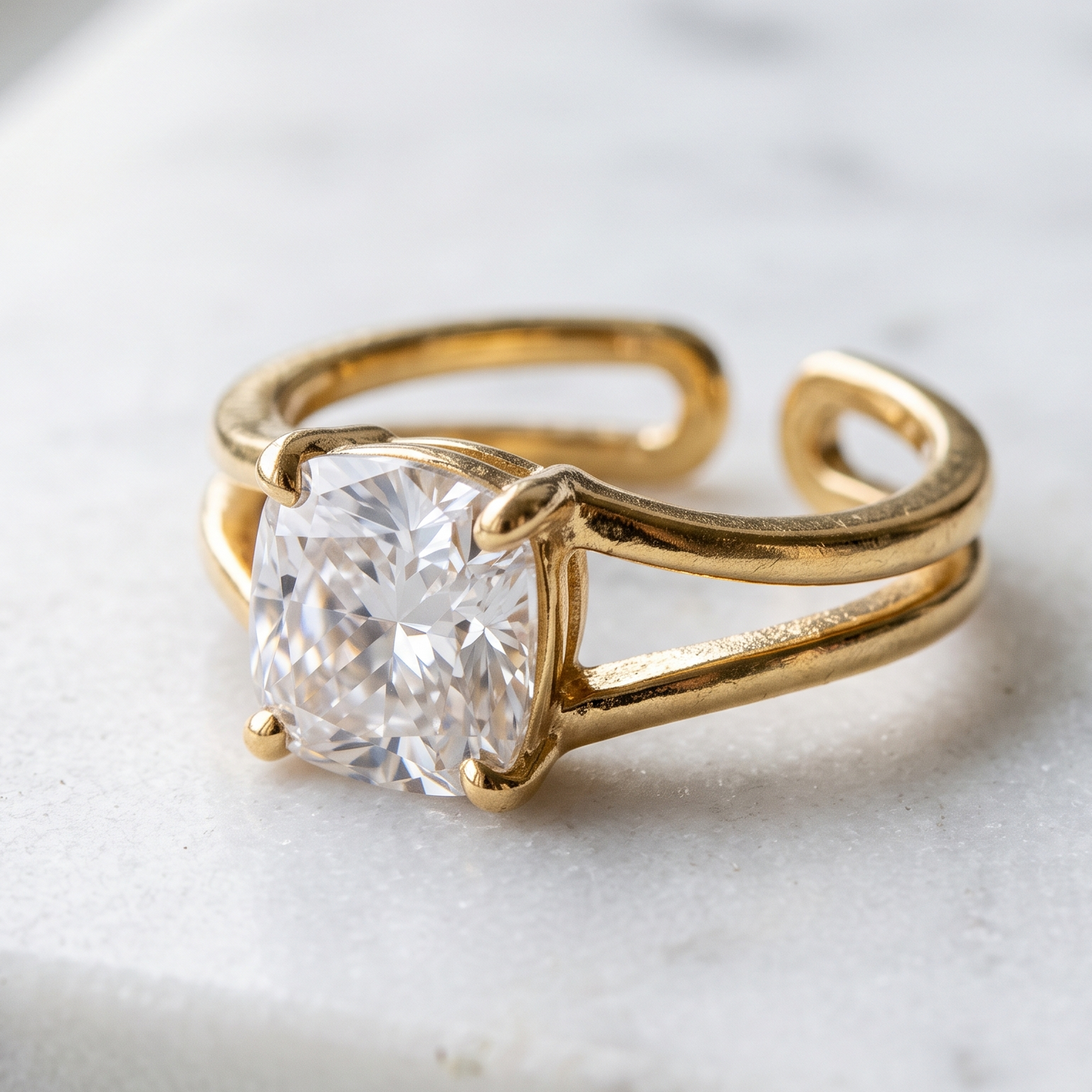 Aura Cushion-Cut Solitaire Ring